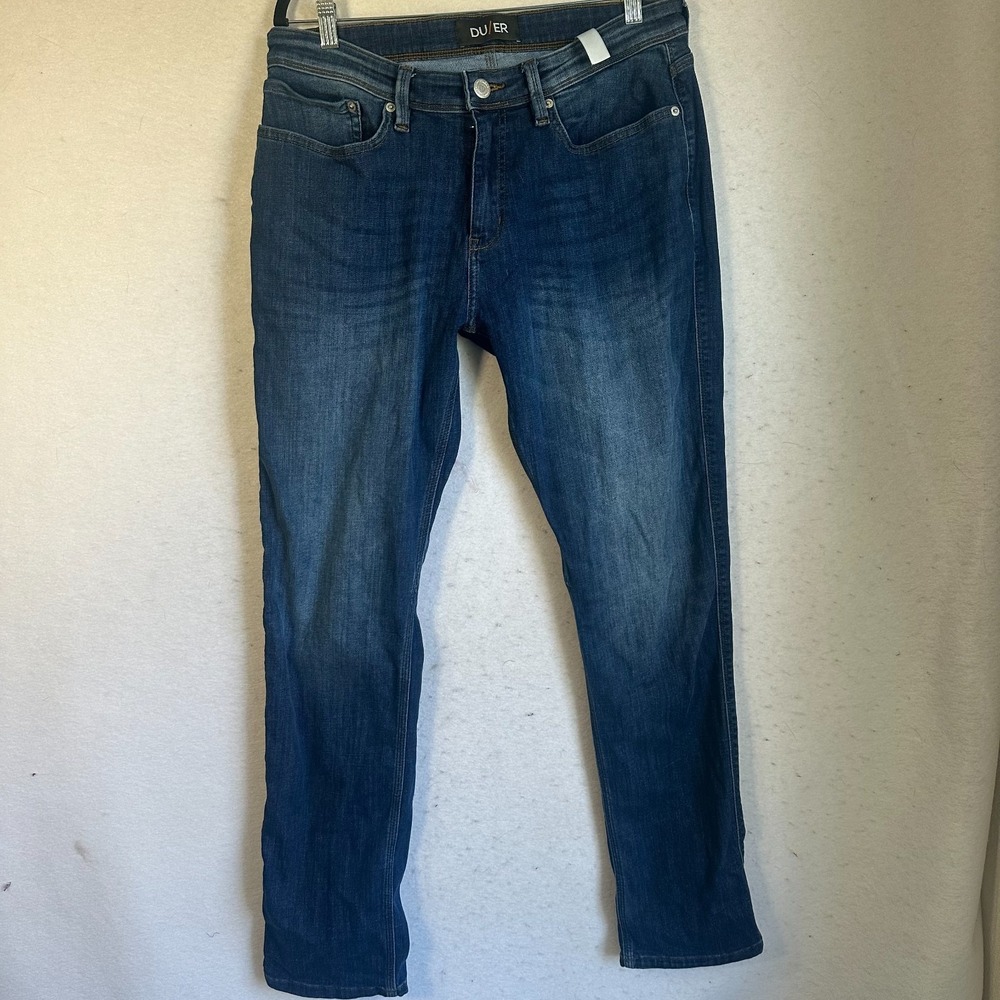 DU/ER Jeans Men 32x32‎ Blue L2X Relaxed Taper Dark Wash Denim Comfort Stretch